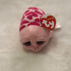 Ty Teeny Tys Heart Pattern Turtle Plush